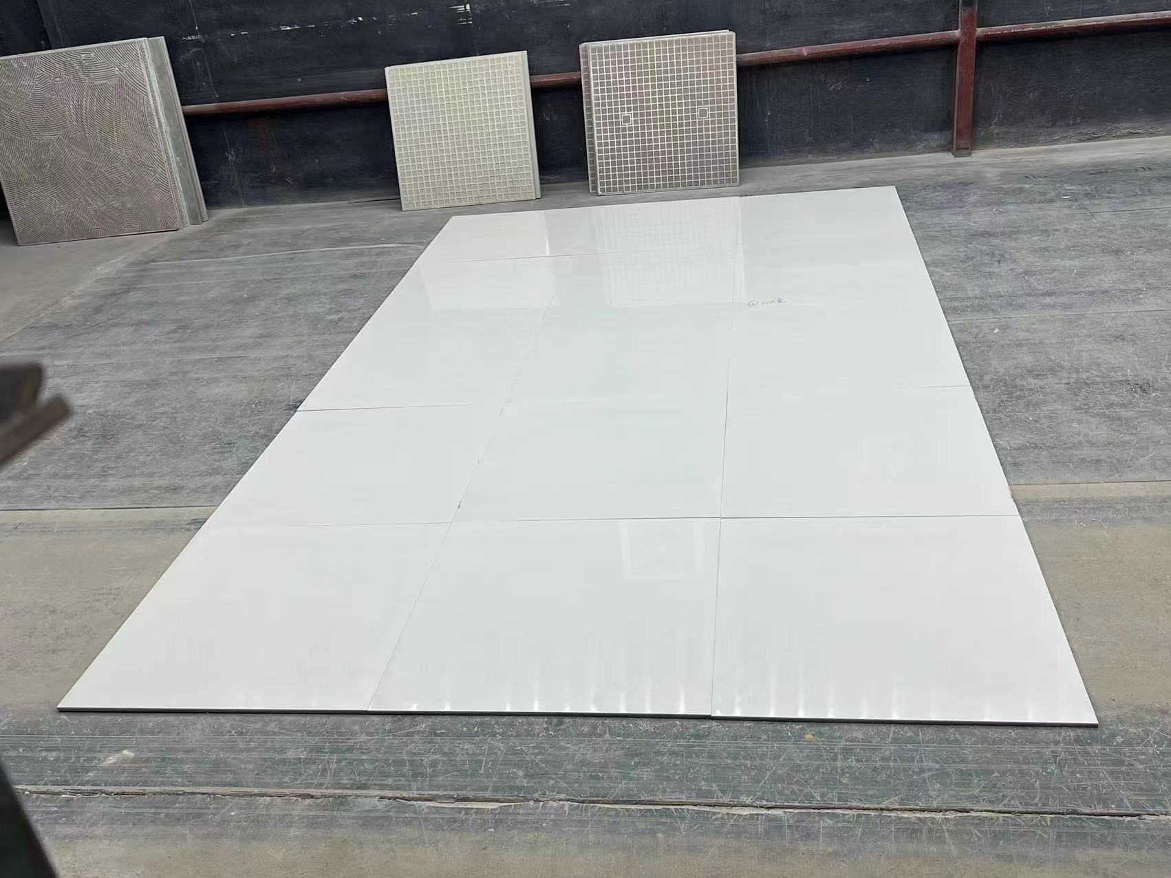 Polished porcelain tile super white