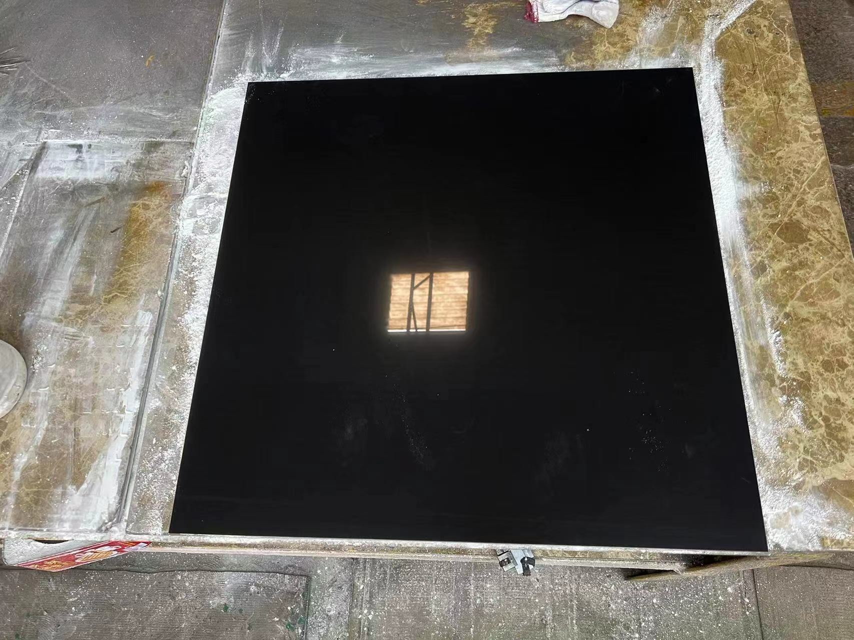 Polished porcelain tile super black