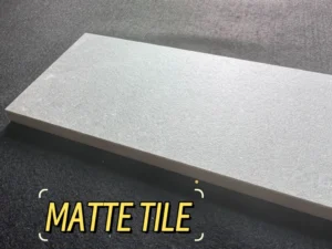 China matte tile sample in light-grey matt porcelain surface by Kingsun