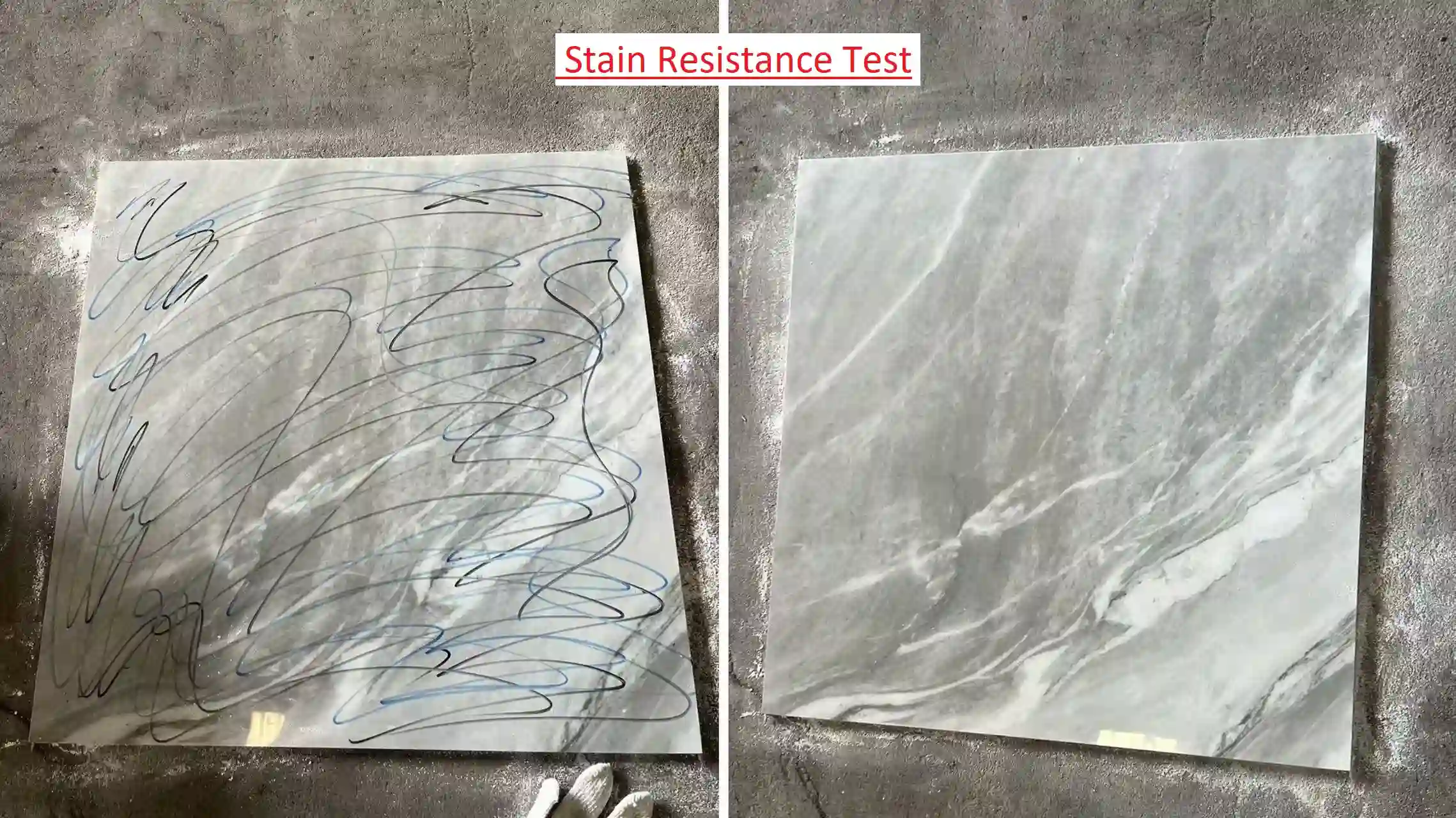 Good Porcelain Tile—Stain Resistance Test Results Stain-resistance test on polished porcelain tile