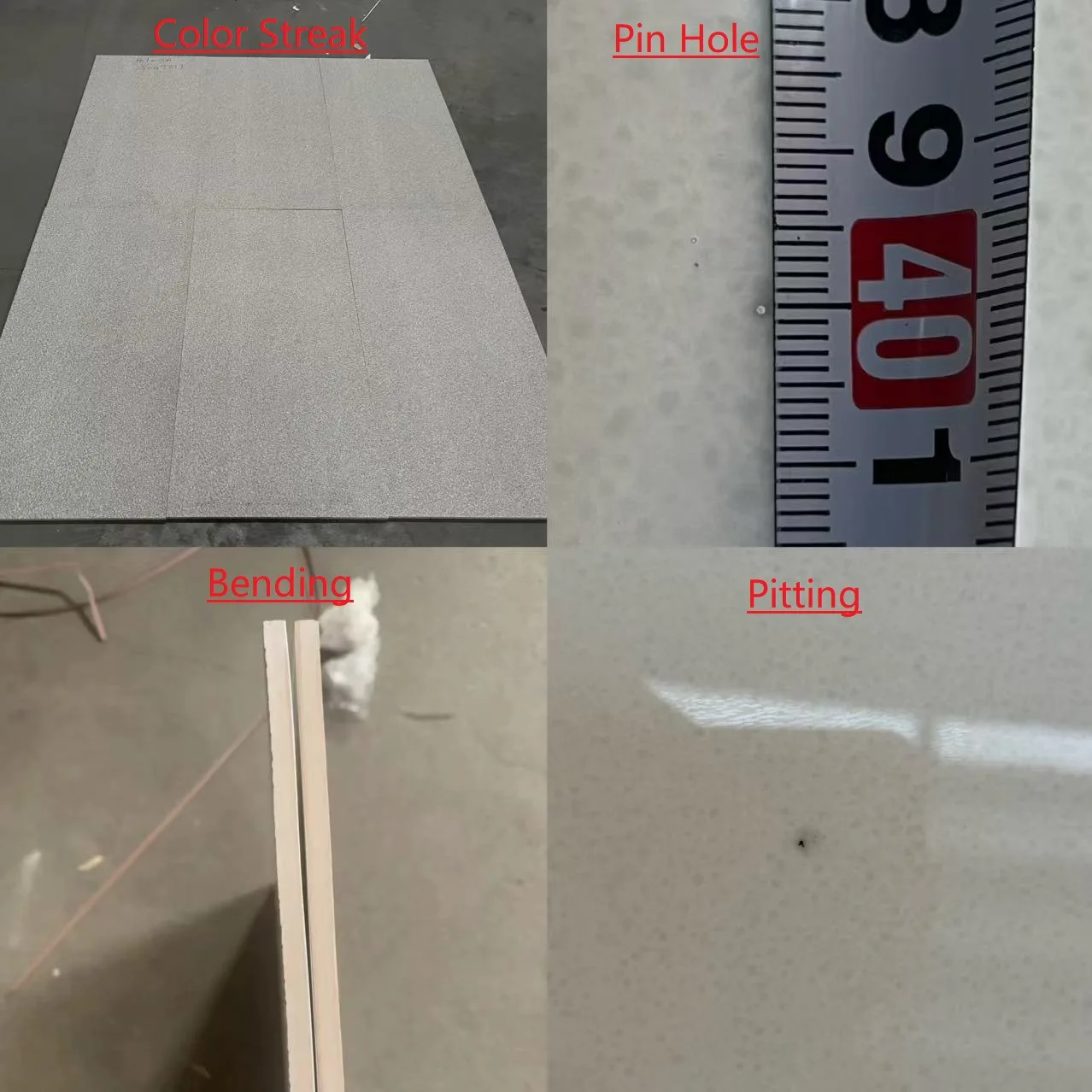 Porcelain Tile QC—How China Suppliers Screen Visible Defects Common tile defects shown for QC reference