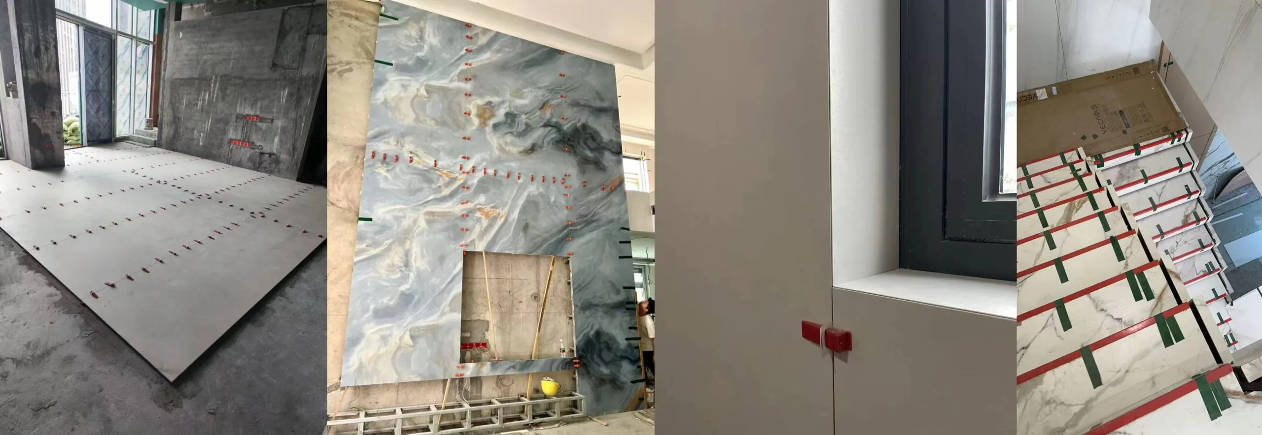 Professional sintered stone installation for floors and walls