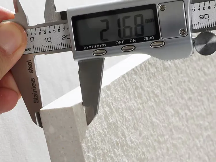 digital caliper measuring 20mm thick china outdoor porcelain tile